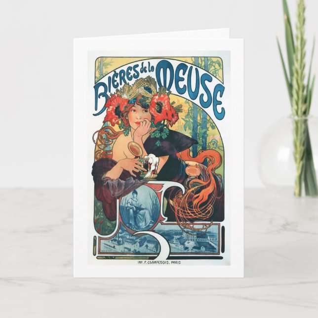 Carte Bieres de la Meuse, Mucha (Devant)