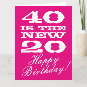 Carte Big 40th Birthday card pour les femmes 40 est le n