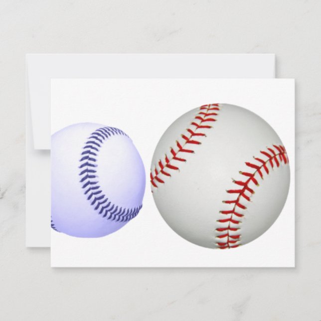 Carte Big Baseball Bal Bleu plus petit (Devant)