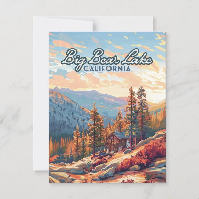 Carte Big Bear Lake California San Bernardino (Devant)