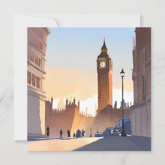 Carte Big Ben Tour horloge | Londres Angleterre Royaume- (Devant)