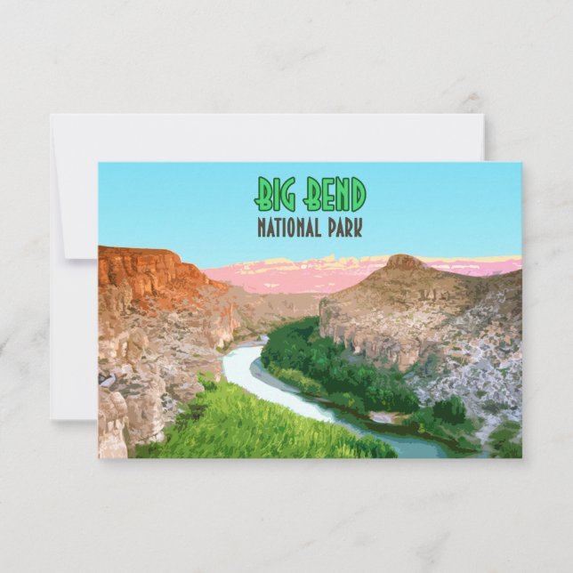 Carte Big Bend National Park Texas Flat Card (Devant)
