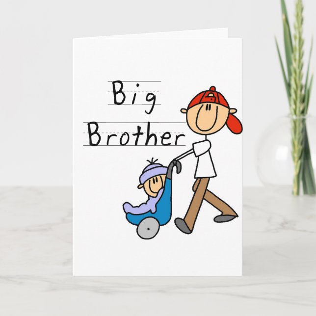 Carte Big Brother avec les T-shirts et cadeaux Little Br (Devant)