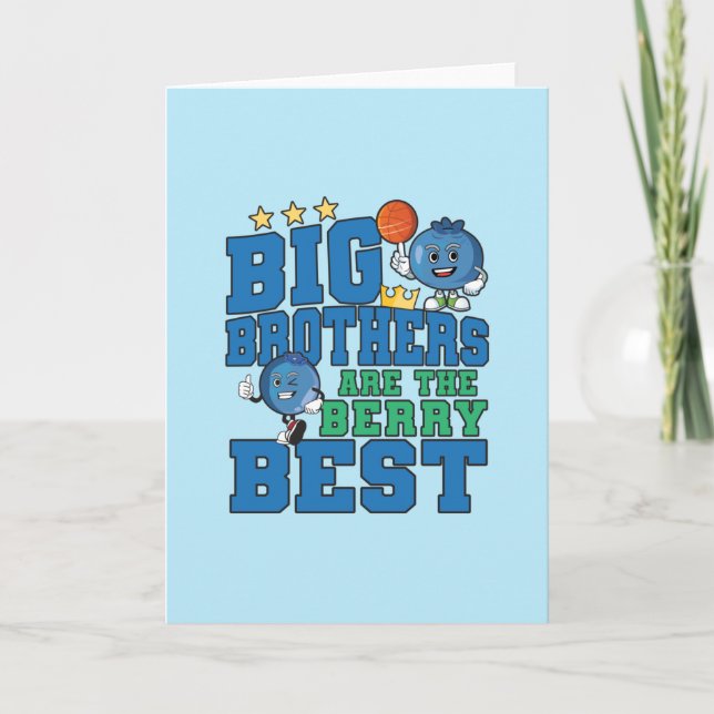 Carte Big Brothers are the Berry Best - Blueberry Pun (Devant)