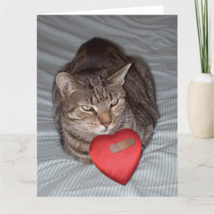 Carte BIG Cat heart bandaid