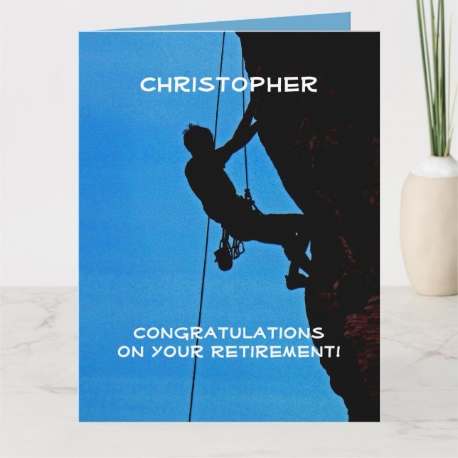 Carte BIG Retraite Félicitations JUMBO, Rock Climber (Devant)