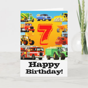 Carte Big Trucks 7e fête d'anniversaire
