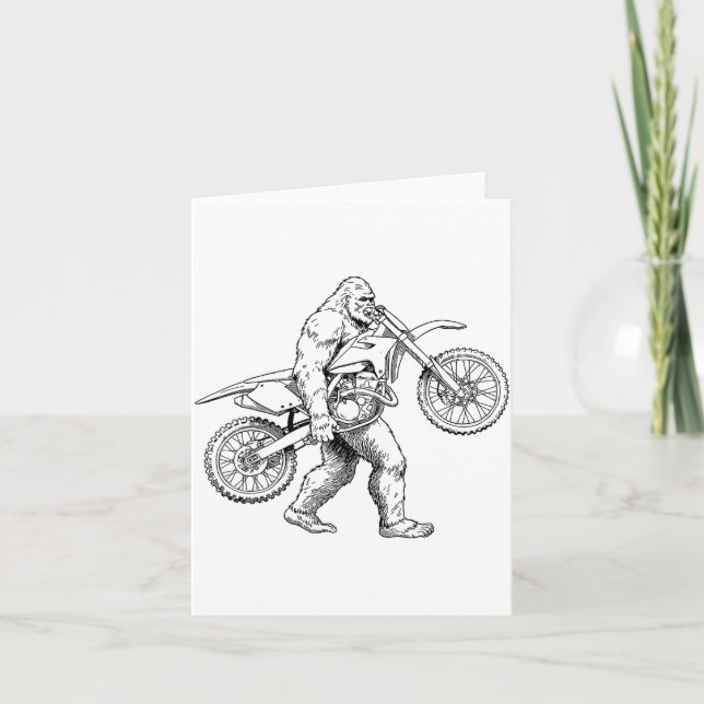 Carte Bigfoot Dirt Bike Sasquatch Biker  (Devant)