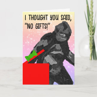 Carte Bigfoot Holiday Card