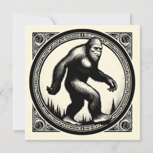 Carte Bigfoot Illustration Folklore