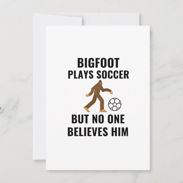 CARTE BIGFOOT JOUE AU FOCCER (Devant)