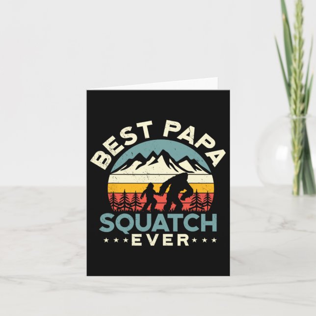 Carte Bigfoot Papa Sasquatch Papa Best Papa Squatch Jama (Devant)