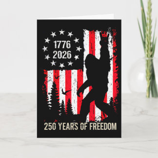 Carte Bigfoot Patriote 250 Ans De Liberté Américaine Éta