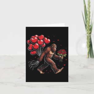 Carte Bigfoot Valentines Jour Drôle Sasquatch Coeurs Aim