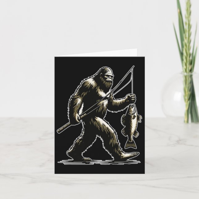 Carte Bigfoot Walleye Chasse Angler Sasquatch Walleye F (Devant)