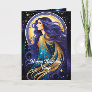 Carte Bijou personnalisé Galaxie Zodiac Virgo