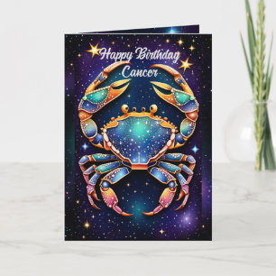 Carte Bijou personnalisé Galaxie Zodiaque Cancer