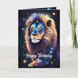 Carte Bijou Personnalisé Galaxie Zodiaque Lion