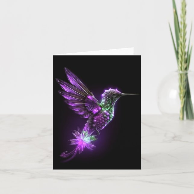 Carte Bijoux Colibri - Améthyste (Devant)