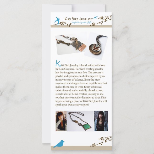 Carte Bijoux Kiki Bird (Devant)