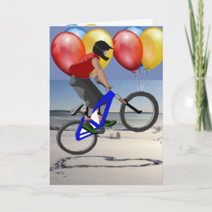 Carte Bike Sport Happy Birthday Family Friends Destiny