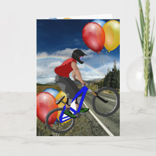 Carte Bike Sport Joyeux Anniversaire Famille Amis Destin