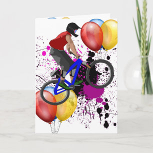 Carte Bike Sport Joyeux Anniversaire Famille Amis Destin