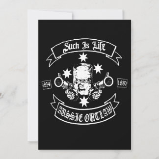 Carte Biker Ned Kelly Telle Est Vie Aussie Outlaw Long S