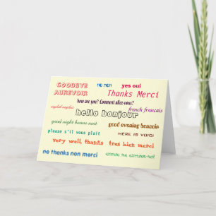 carte bilingue Français Anglais