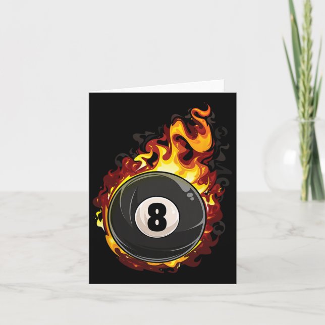 Carte Billard 8 Ball Player Pool Billard Snooker Cue (Devant)