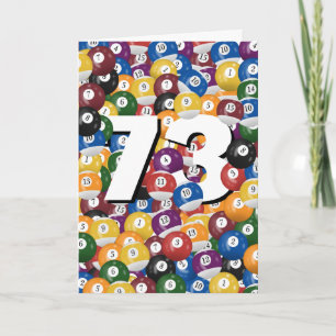 Carte Billard Anniversaire Balls Pour 73e Anniversaire