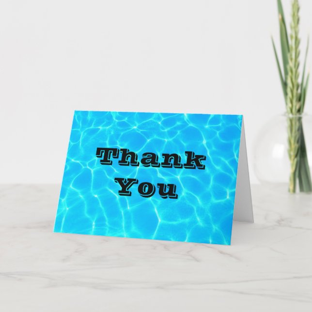 Carte Billard bleu clair Merci photo (Devant)