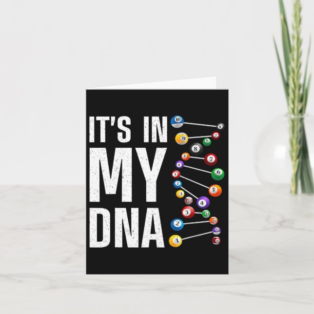 Carte Billard cool Art Pour Hommes Joueuse Billi (Devant)