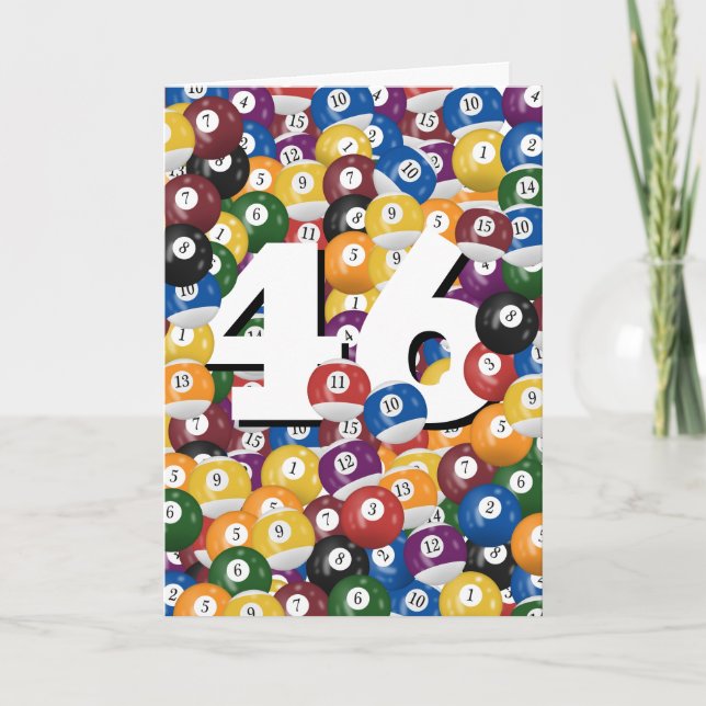 Carte Billard d'anniversaire pour 46e anniversaire (Devant)