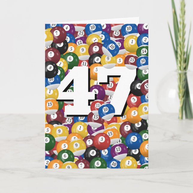 Carte Billard d'anniversaire pour 47e anniversaire (Devant)