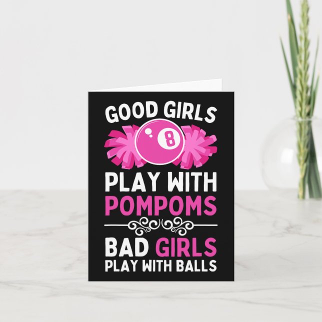 Carte Billard Drôle Pour Femmes Filles 8 Ll Billard Pool (Devant)