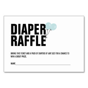 Carte Billet Bleu Baby shower Balloon Refus
