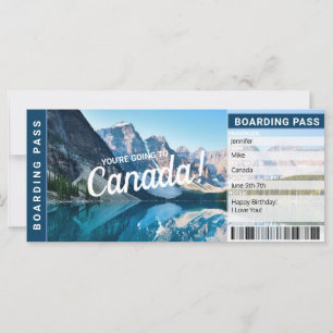 Carte Billet cadeau du Passe-voyage Canada Surprise