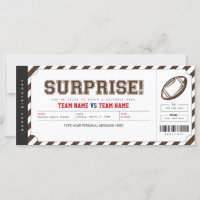 Billet cadeau pour le stade de football surprise