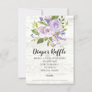 Carte Billet de rabat Rustique Baby shower Floral