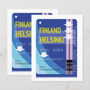 Carte Billets de voyage Finlande Helsinki