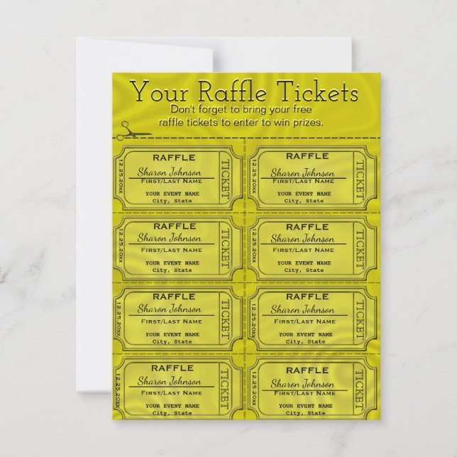 Carte Billets Faux Gold Foil (Devant)