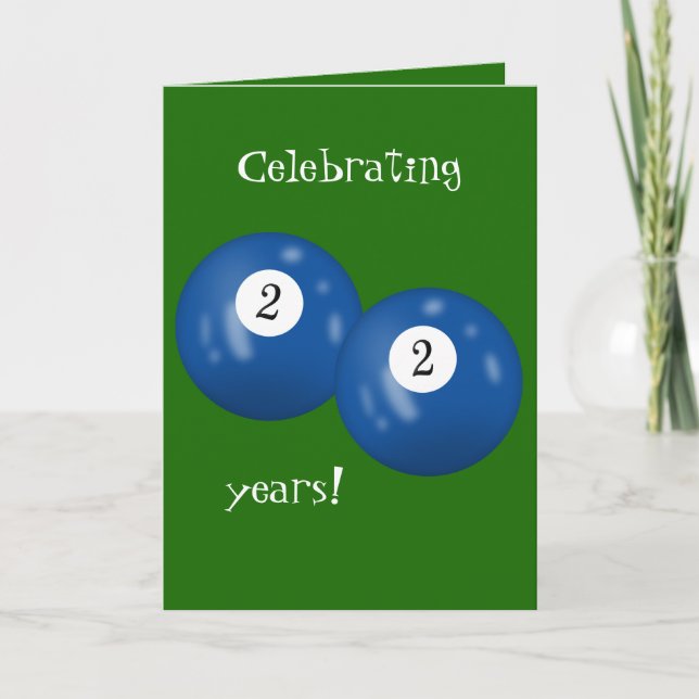 Carte Billiard Balls 22e anniversaire (Devant)