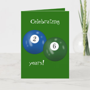 Carte Billiard Balls 26e anniversaire