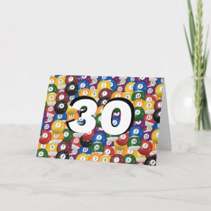 Carte Billiard Balls 30e anniversaire