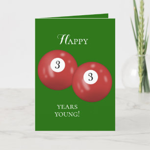 Carte Billiard Balls 33e anniversaire