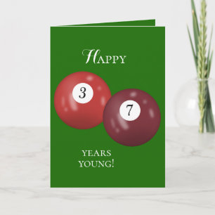 Carte Billiard Balls 37e anniversaire