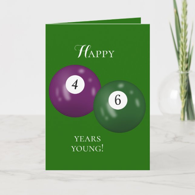 Carte Billiard Balls 46e anniversaire (Devant)