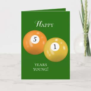 Carte Billiard Balls 51e anniversaire