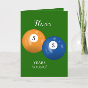Carte Billiard Balls 52e anniversaire